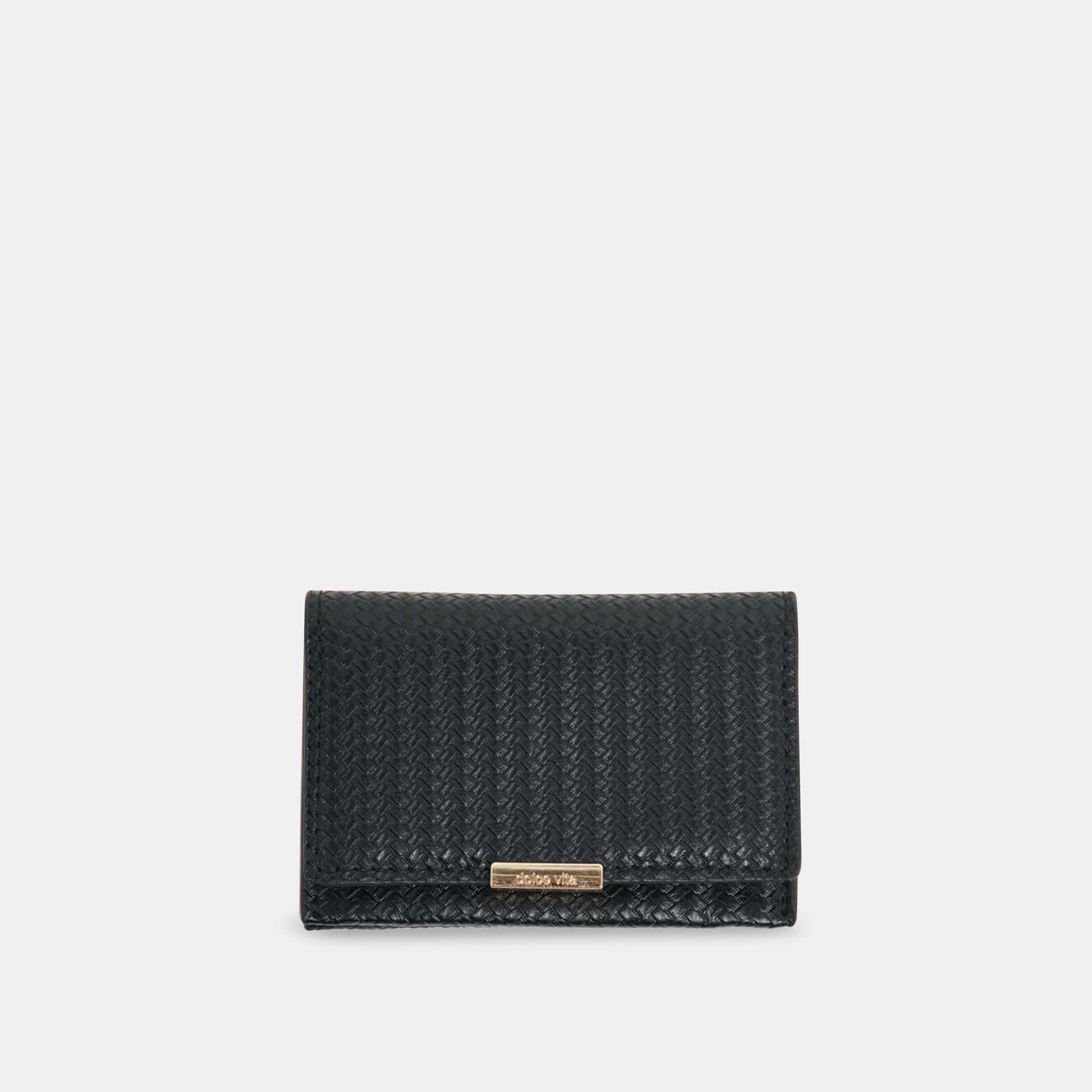 Mini-Me Black Woven Stella Wallet - Dolce Vita