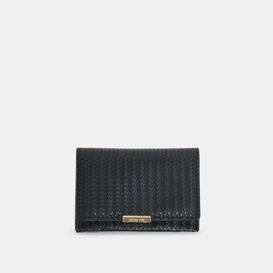 Mini-Me Black Woven Stella Wallet - Dolce Vita