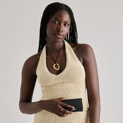 Mini-Me Black Woven Stella Wallet - Dolce Vita