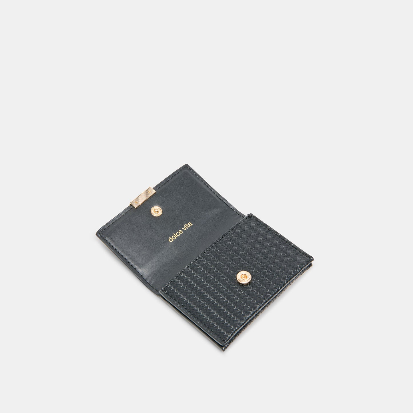 Mini-Me Black Woven Stella Wallet - Dolce Vita