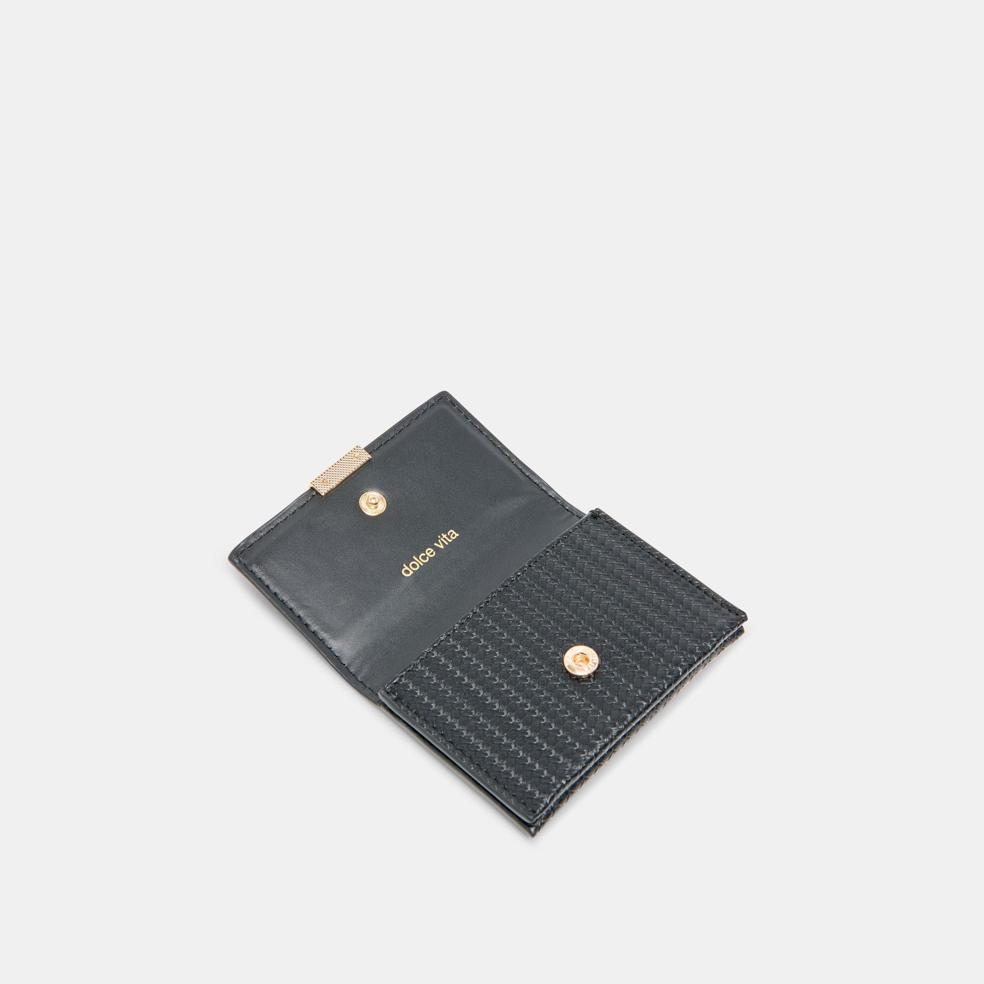 Mini-Me Black Woven Stella Wallet - Dolce Vita