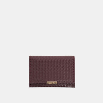 Mini-Me Burgundy Woven Stella Wallet - Dolce Vita