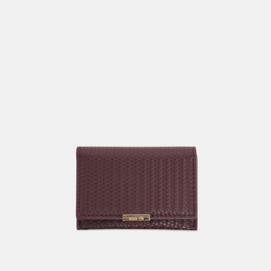 Mini-Me Burgundy Woven Stella Wallet - Dolce Vita
