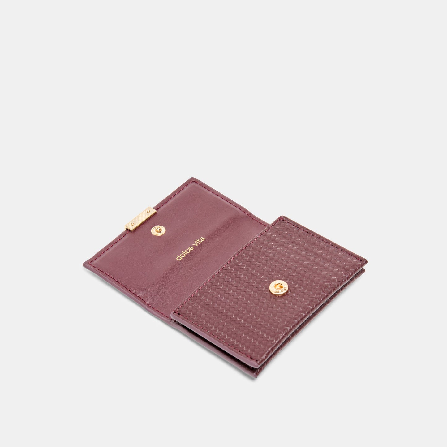 Mini-Me Burgundy Woven Stella Wallet - Dolce Vita