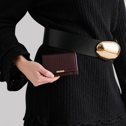 Mini-Me Burgundy Woven Stella Wallet - Dolce Vita