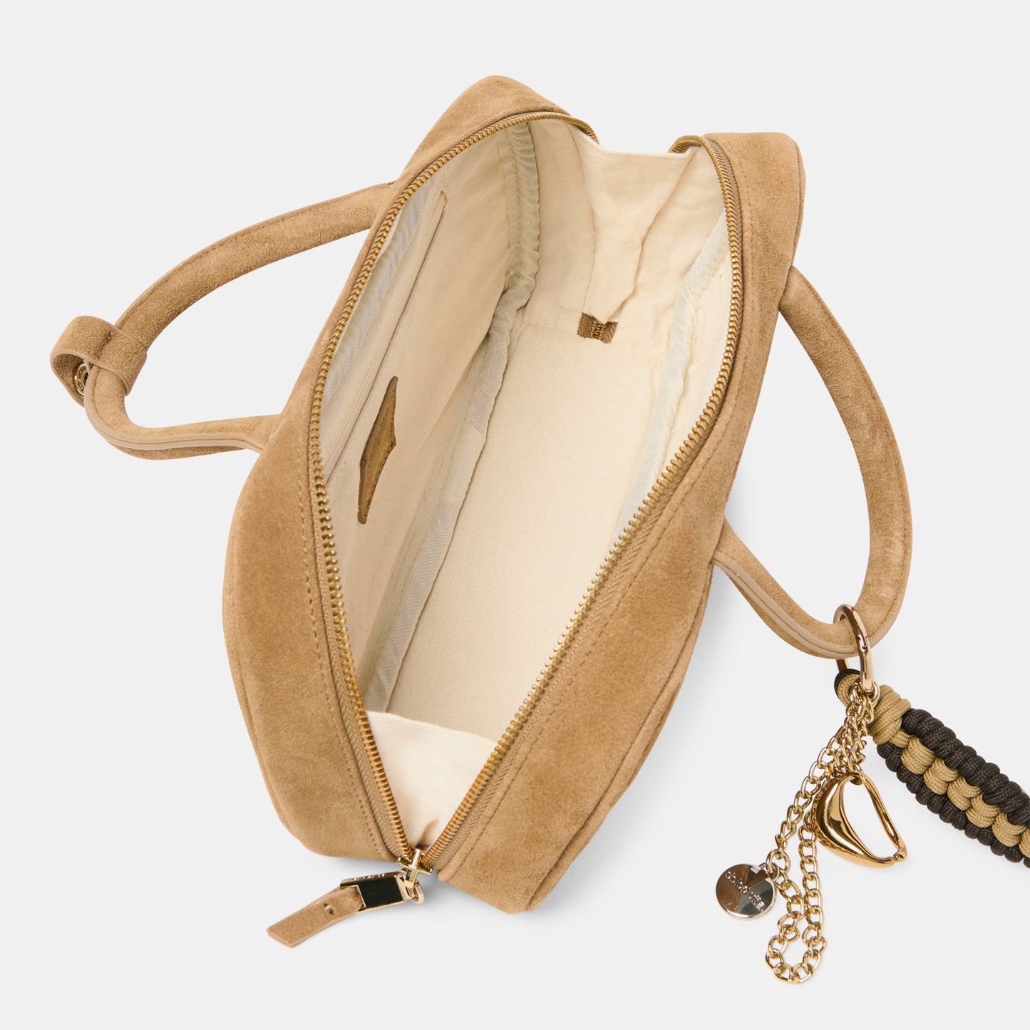 SANTINA HANDBAG TAUPE SUEDE - Dolce Vita