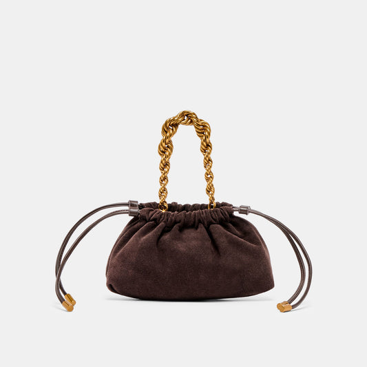 Cleo Espresso Suede Crossbody - Dolce Vita