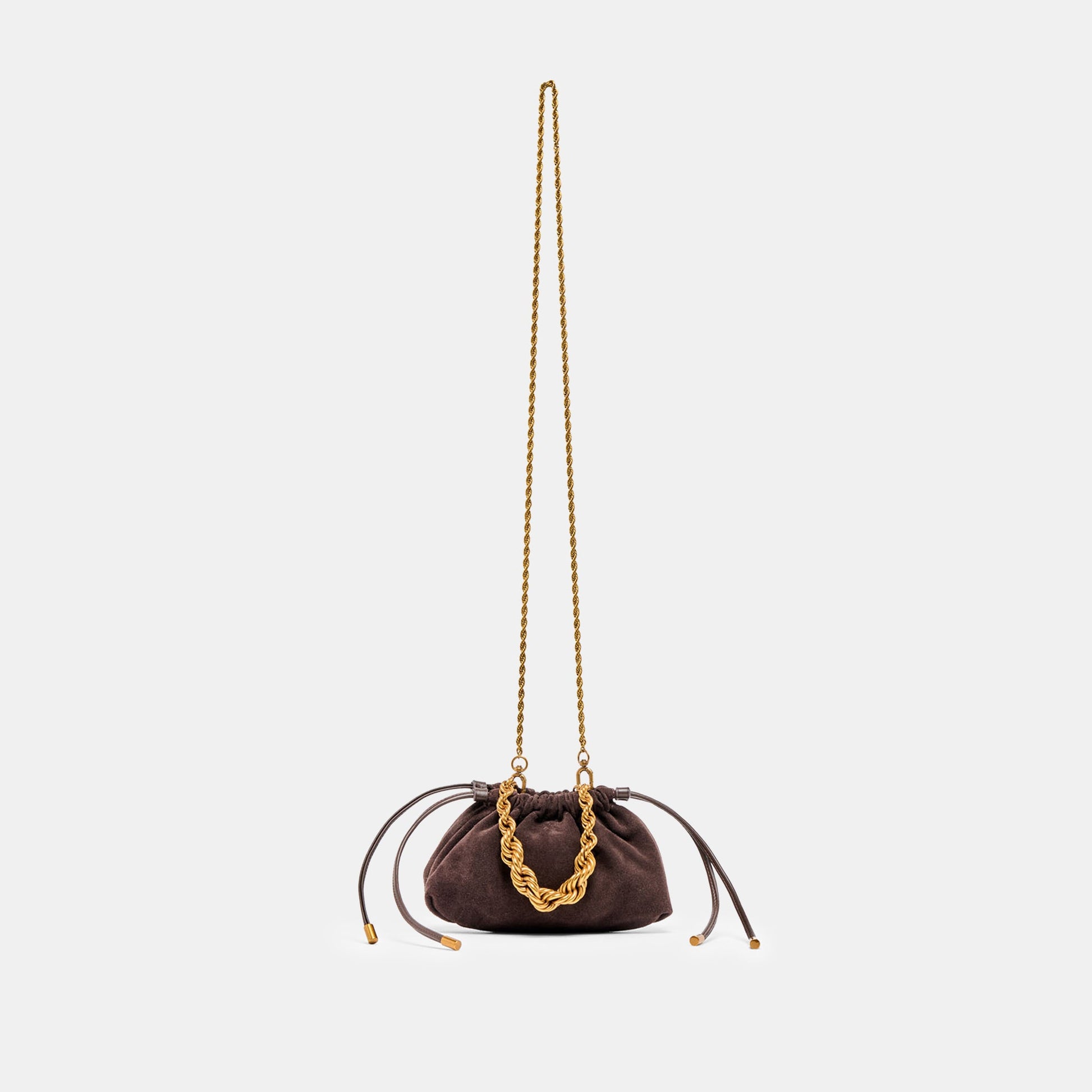 Cleo Espresso Suede Crossbody - Dolce Vita