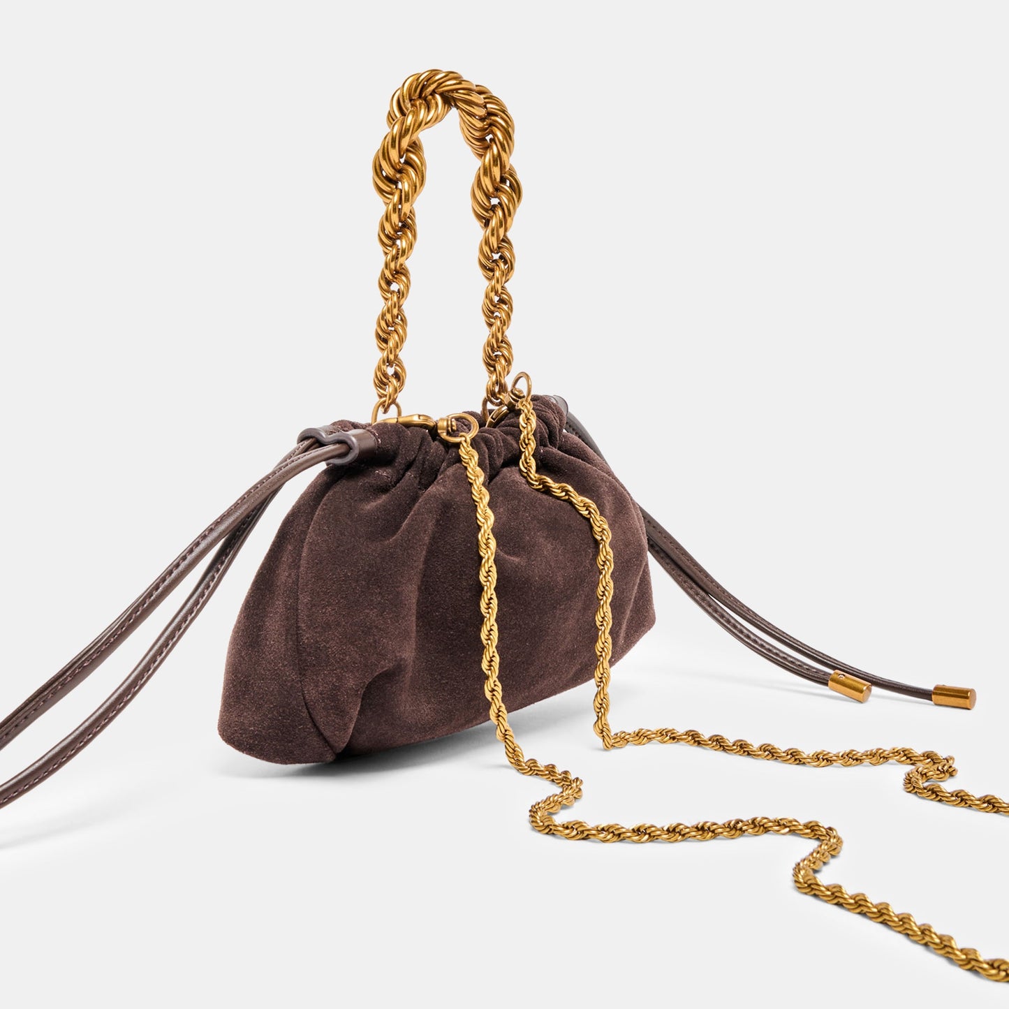 Cleo Espresso Suede Crossbody - Dolce Vita