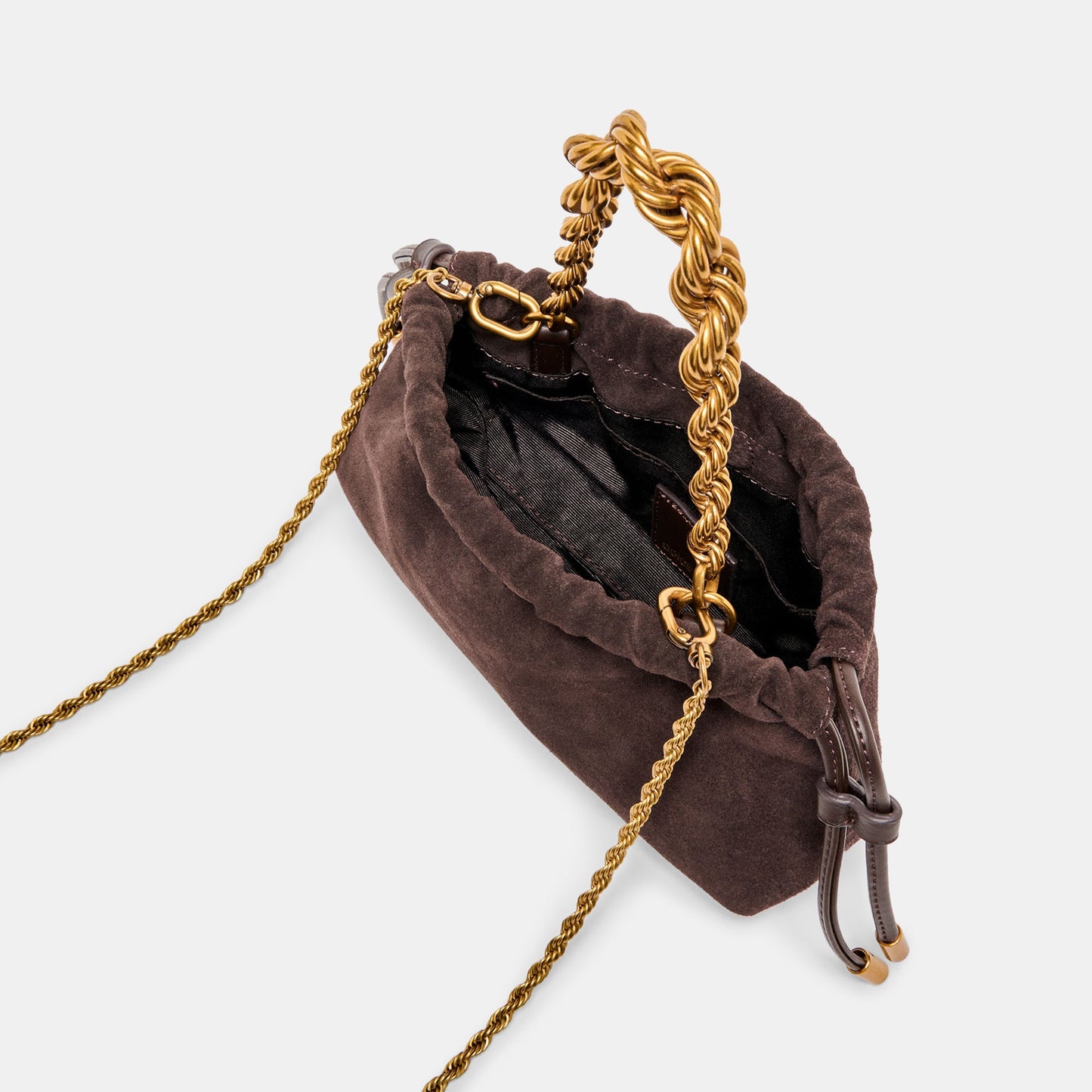 Cleo Espresso Suede Crossbody - Dolce Vita