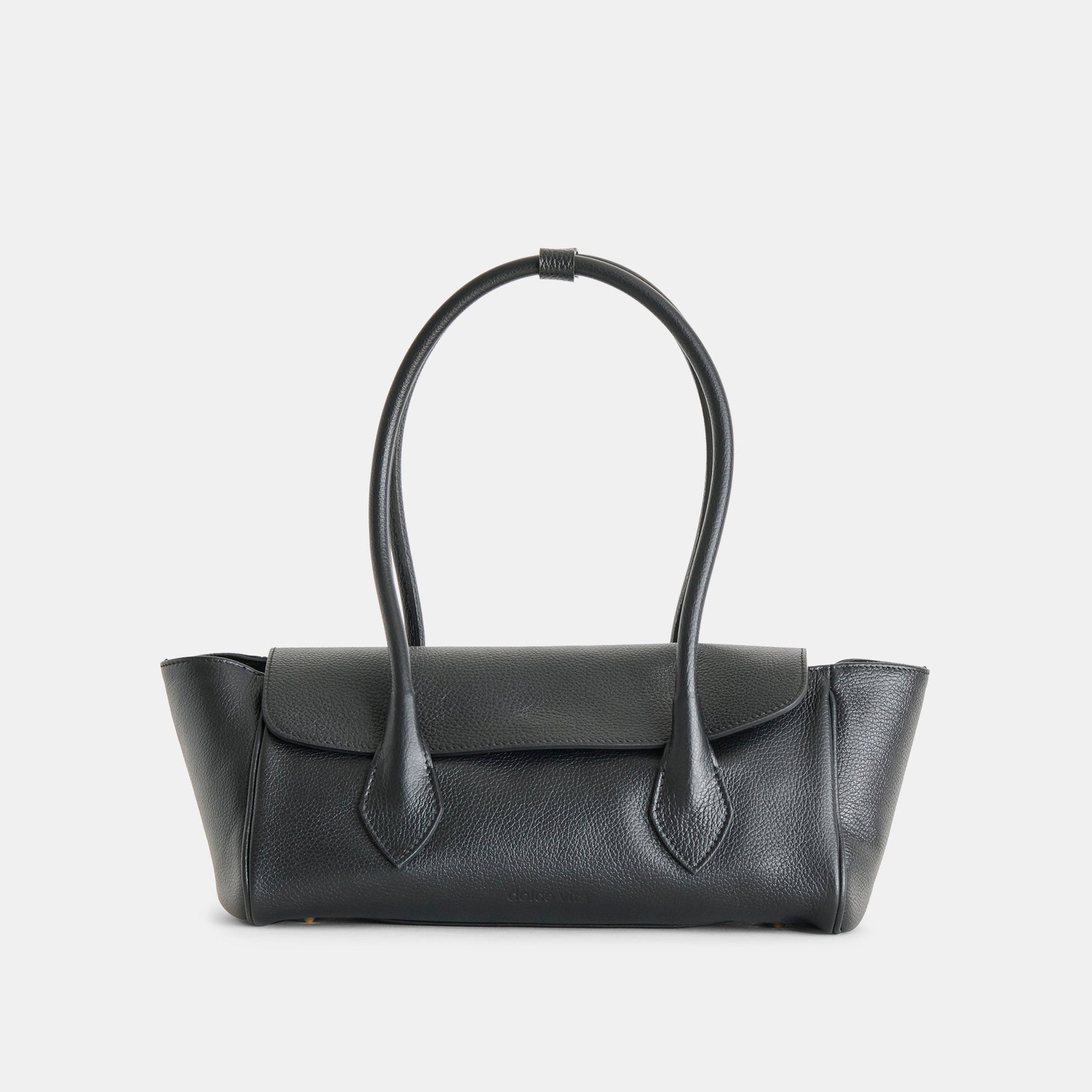 IRENE SHOULDER BAG BLACK LEATHER - Dolce Vita