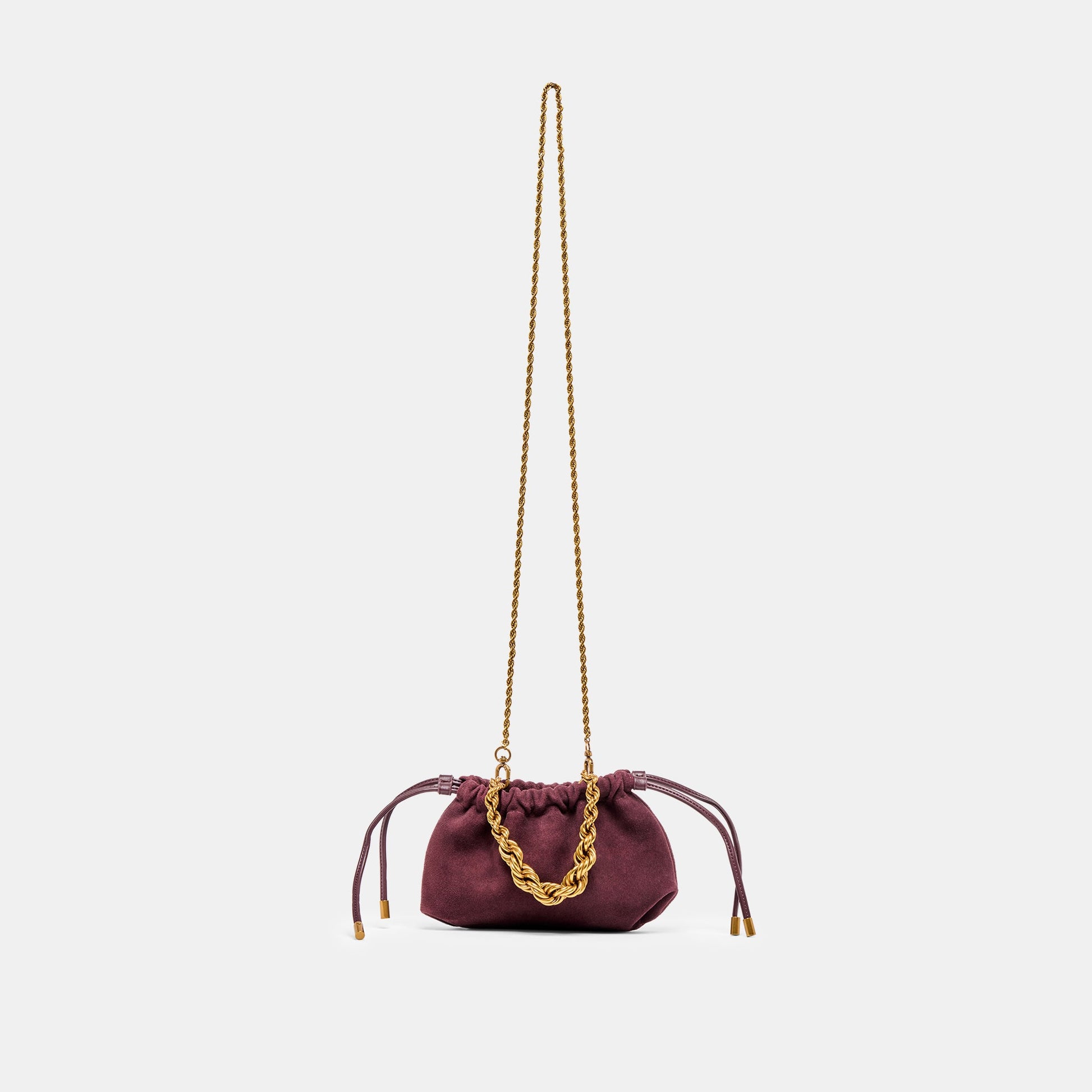 Cleo Burgundy Suede Crossbody - Dolce Vita
