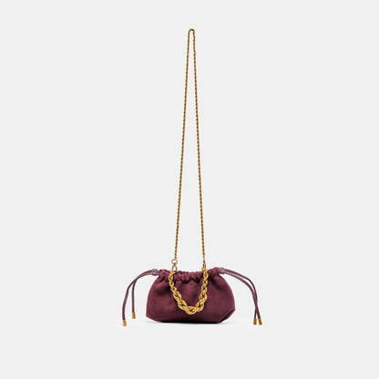 Cleo Burgundy Suede Crossbody - Dolce Vita