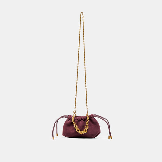 Cleo Burgundy Suede Crossbody - Dolce Vita