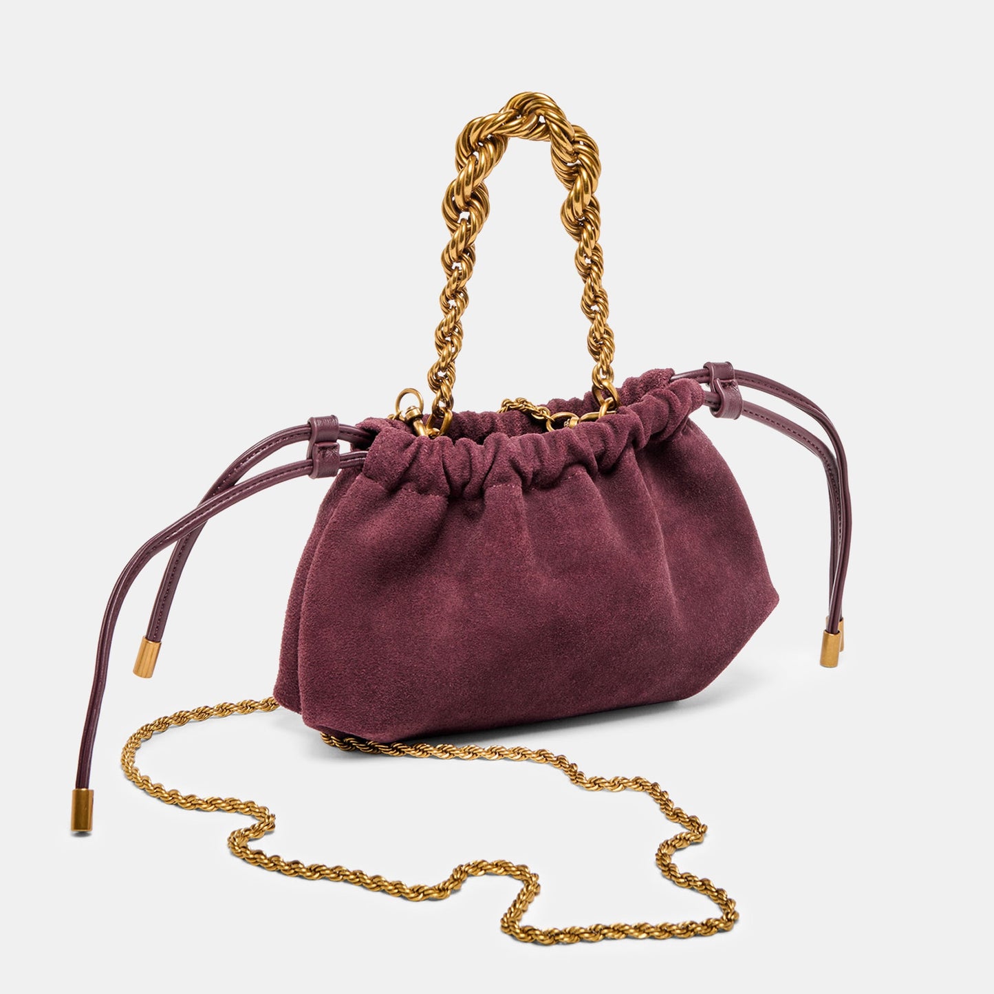 Cleo Burgundy Suede Crossbody - Dolce Vita