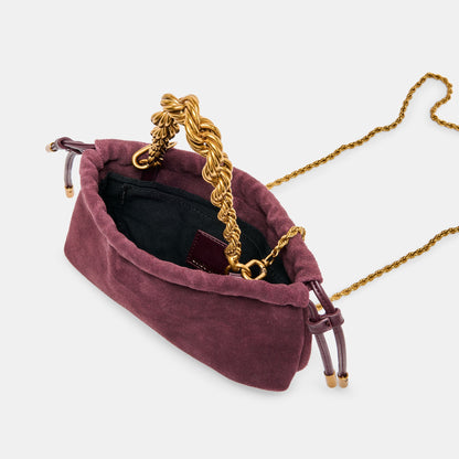 Cleo Burgundy Suede Crossbody - Dolce Vita