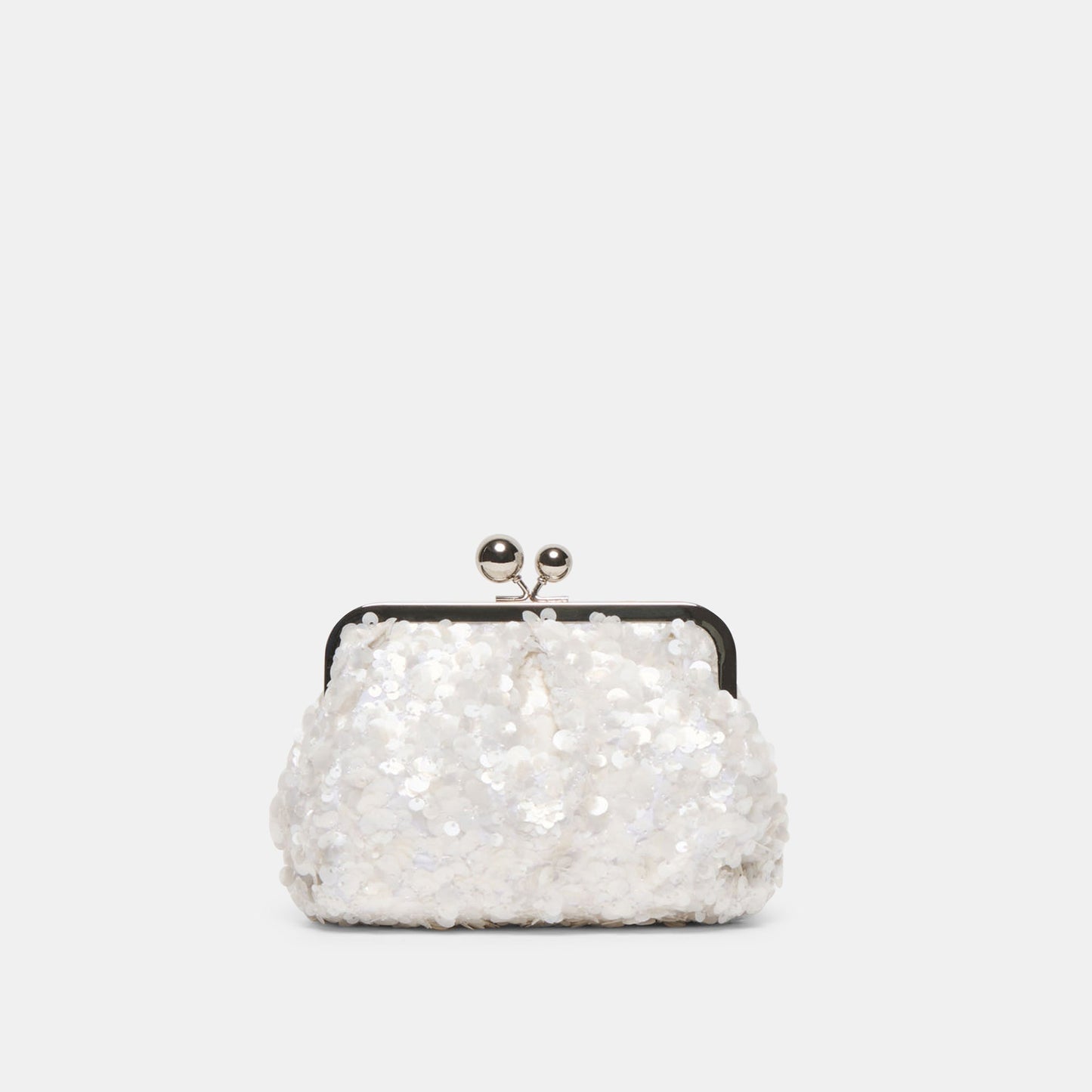 Kendall White Sequin Clutch - Dolce Vita