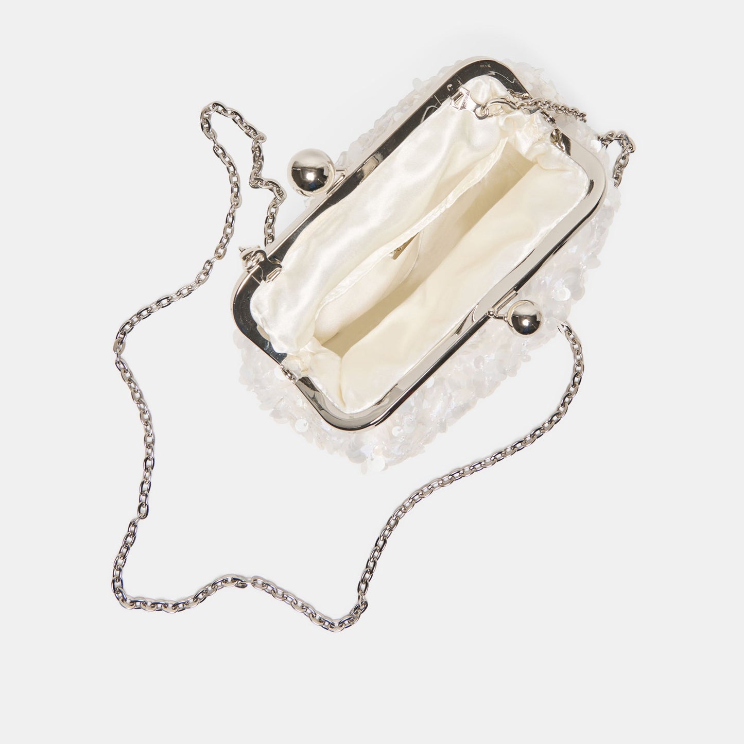 Kendall White Sequin Clutch - Dolce Vita