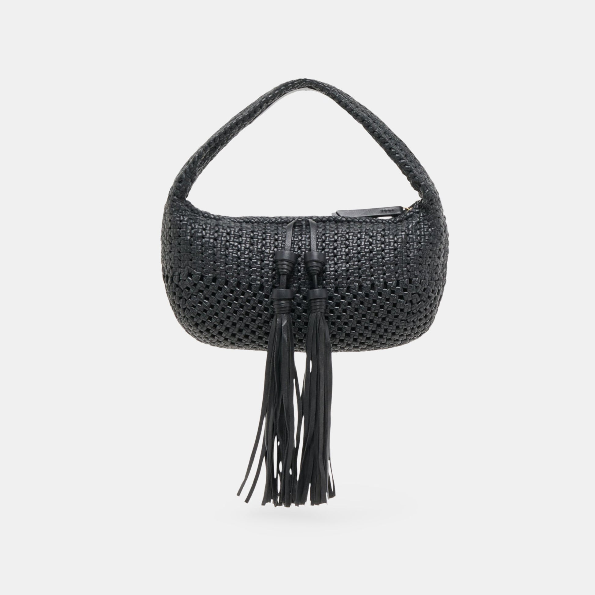 Zenia Black Leather Handbag - Dolce Vita