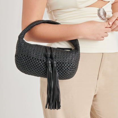 Zenia Black Leather Handbag - Dolce Vita