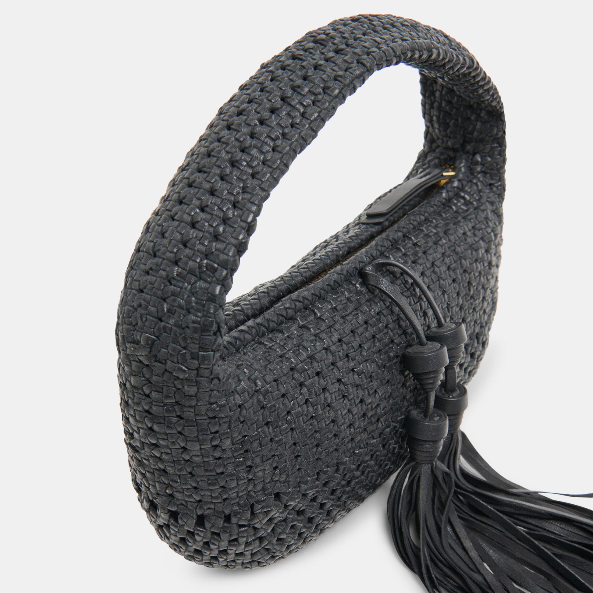 Zenia Black Leather Handbag - Dolce Vita