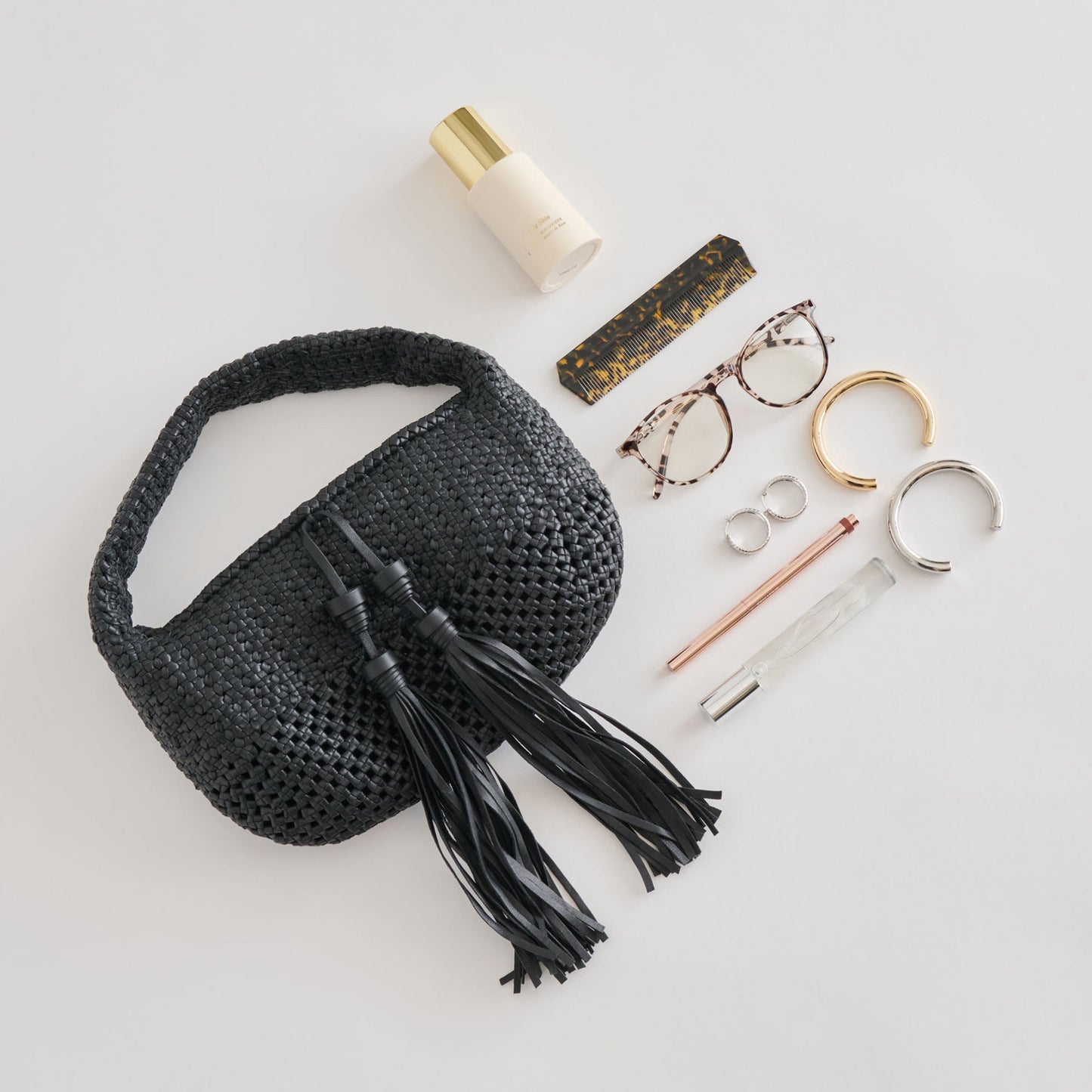 Zenia Black Leather Handbag - Dolce Vita