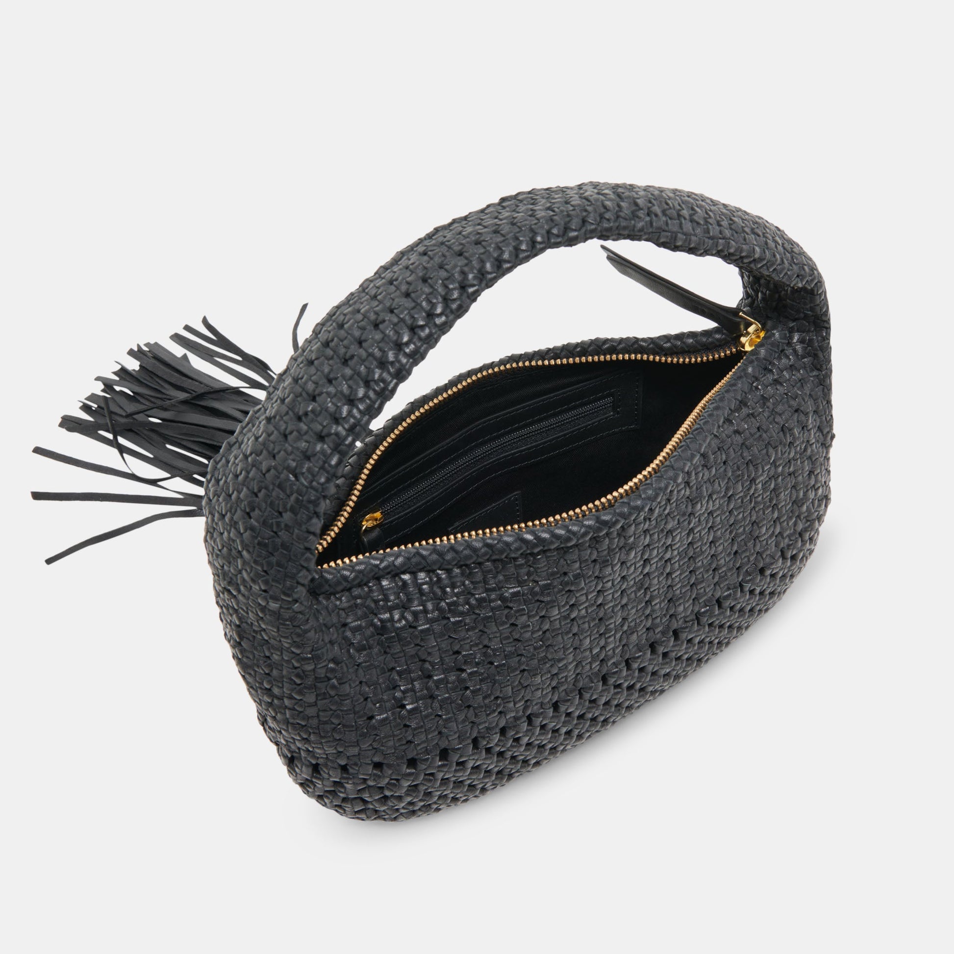 Zenia Black Leather Handbag - Dolce Vita