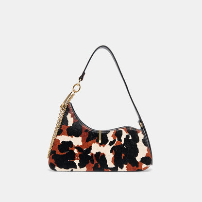 Prya Brown Printed Calf Hair Shoulder Bag - Dolce Vita