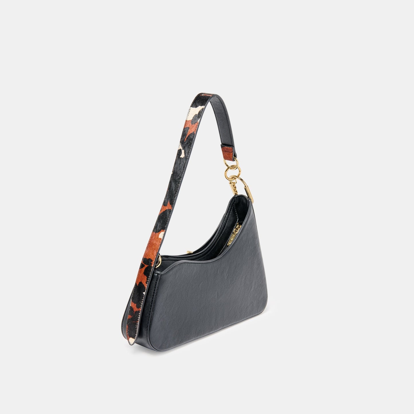 Prya Brown Printed Calf Hair Shoulder Bag - Dolce Vita