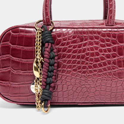 Flyn Burgundy Croco Stella Handbag - Dolce Vita
