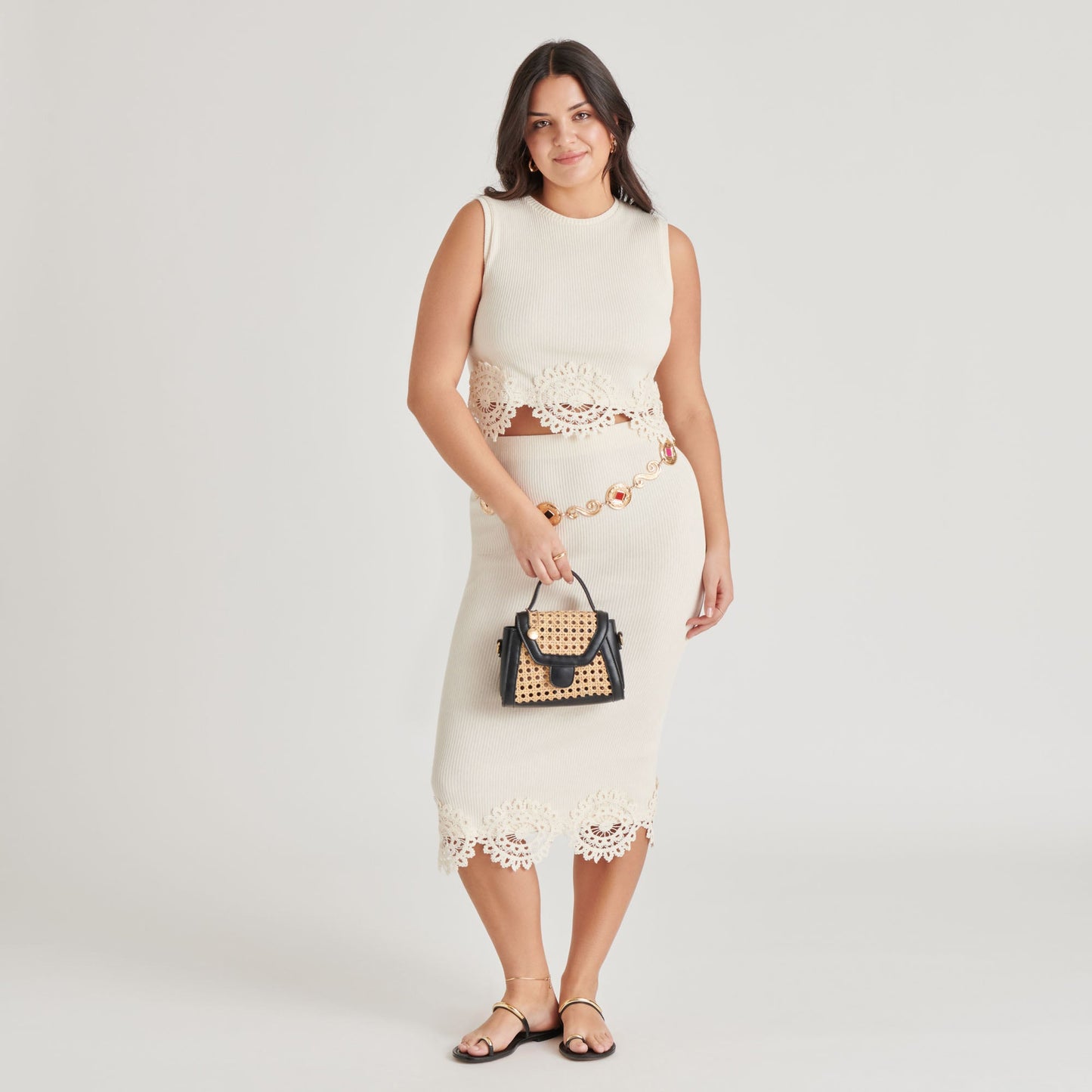 TROPEZ CROSSBODY BLACK NATURAL CANE - Dolce Vita