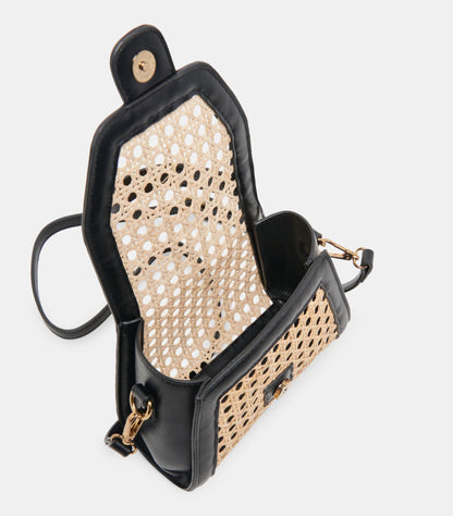 TROPEZ CROSSBODY BLACK NATURAL CANE - Dolce Vita