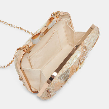 DAISY CLUTCH NATURAL MULTI BEADED - Dolce Vita