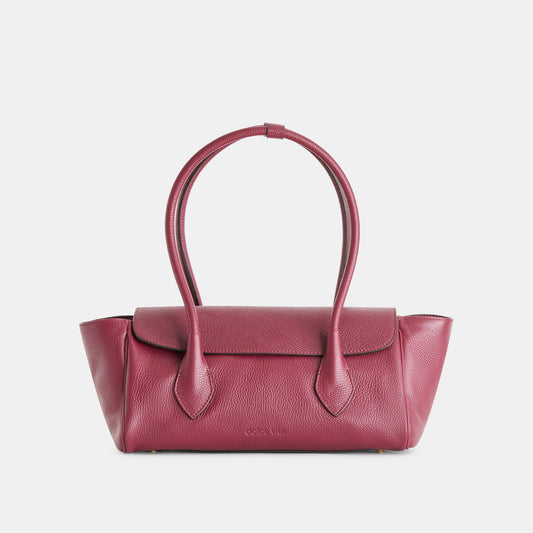 IRENE SHOULDER BAG BORDEAUX LEATHER - Dolce Vita