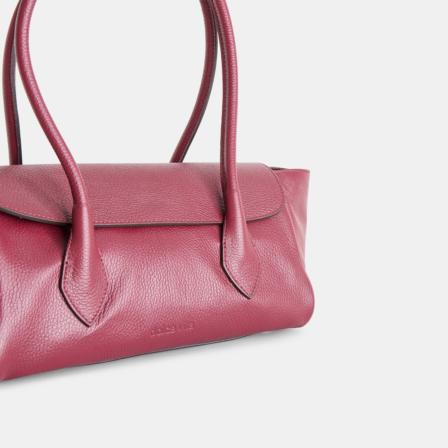 IRENE SHOULDER BAG BORDEAUX LEATHER - Dolce Vita