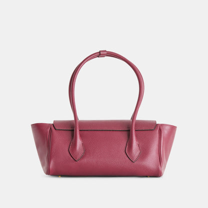 IRENE SHOULDER BAG BORDEAUX LEATHER - Dolce Vita