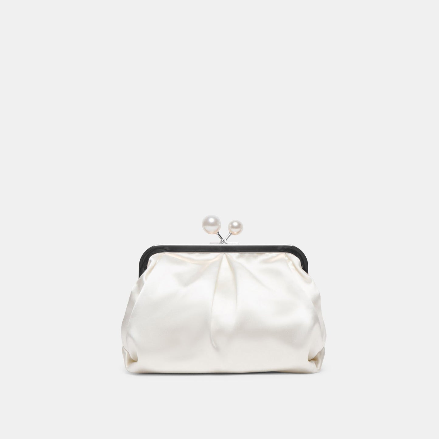 Kendall White Satin Clutch - Dolce Vita