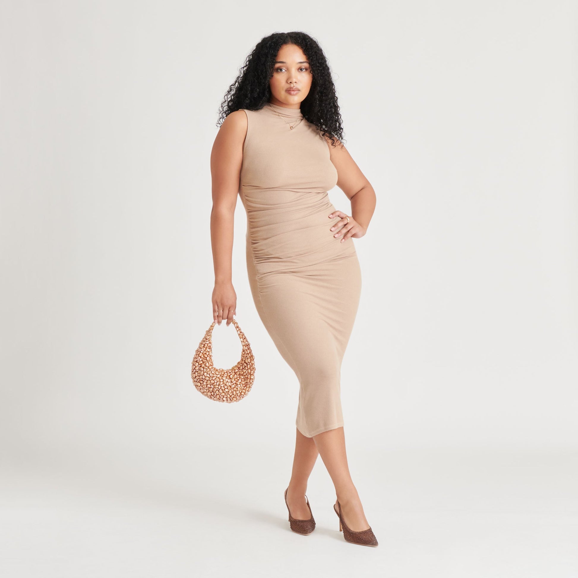 PEARLA SHOULDER BAG GOLD FAUX PEARL - Dolce Vita