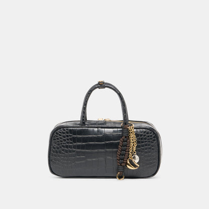 Flyn Black Croco Stella Handbag - Dolce Vita
