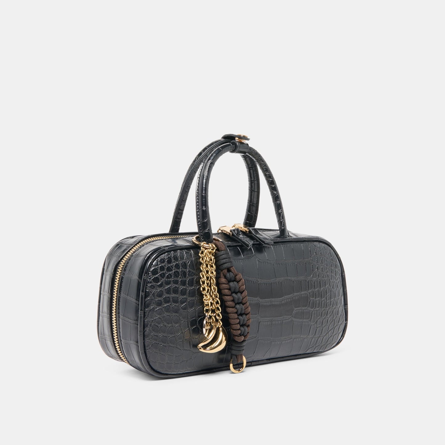 Flyn Black Croco Stella Handbag - Dolce Vita