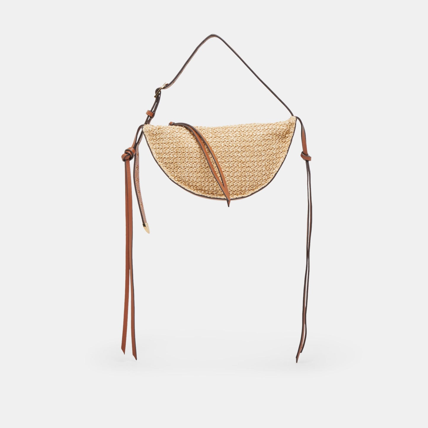MONACO SHOULDER BAG NATURAL RAFFIA - Dolce Vita