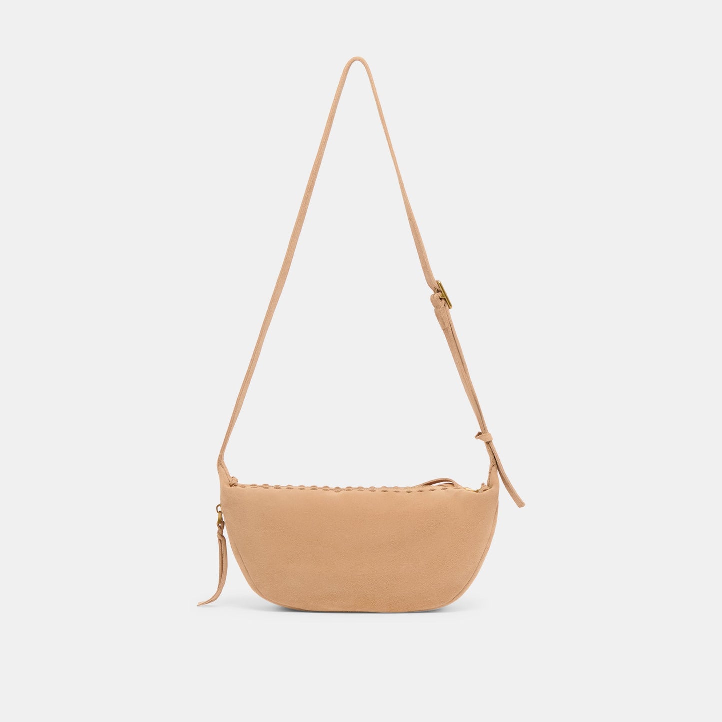 Lipari Beige Suede Crossbody - Dolce Vita