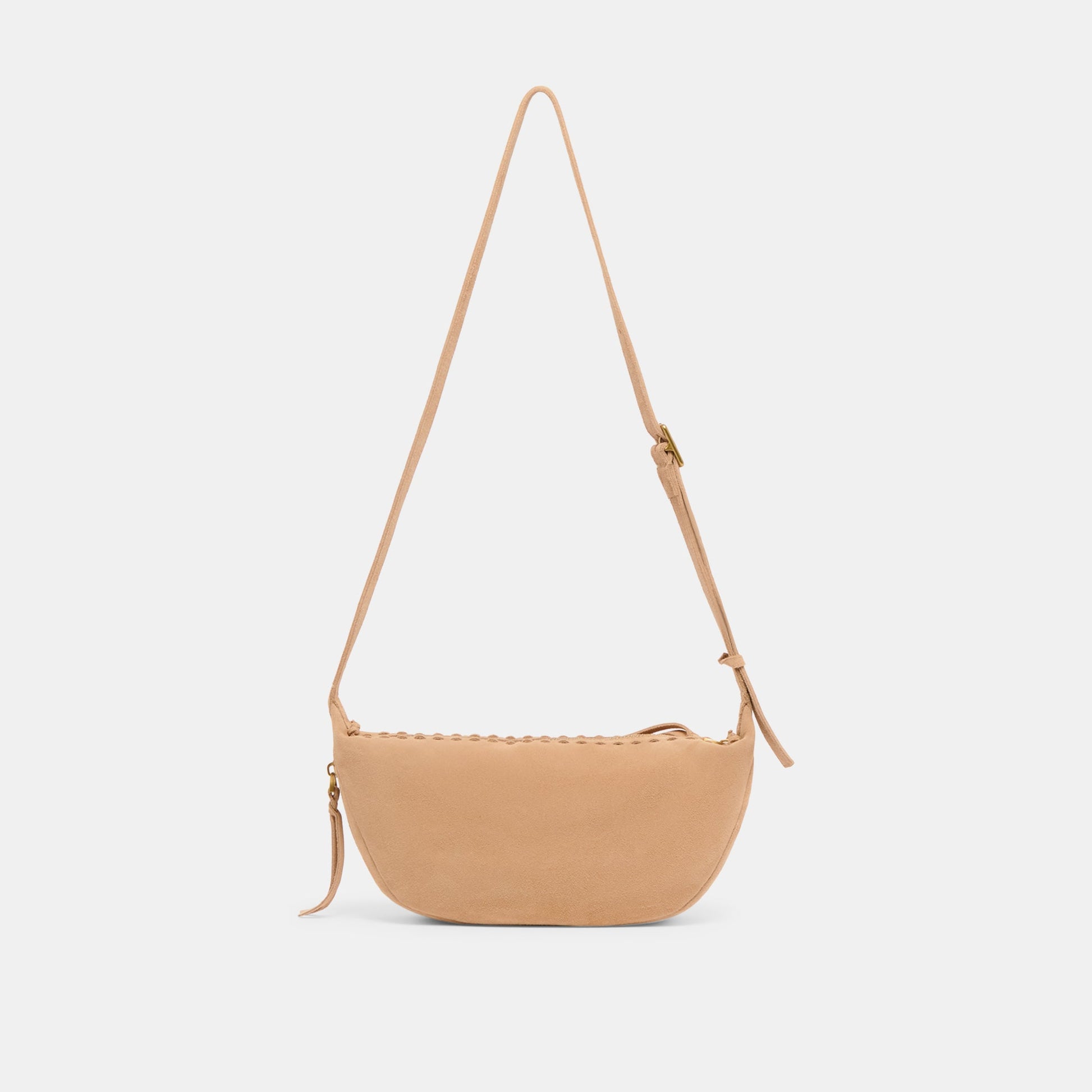 Lipari Beige Suede Crossbody - Dolce Vita