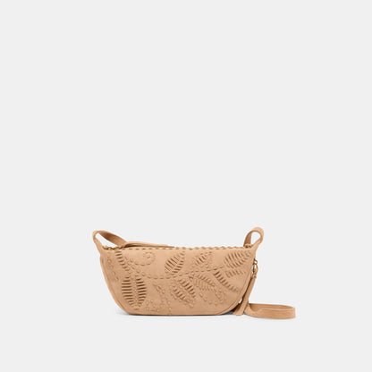 Lipari Beige Suede Crossbody - Dolce Vita