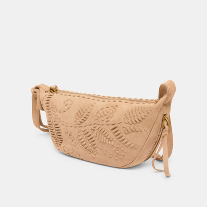 Lipari Beige Suede Crossbody - Dolce Vita
