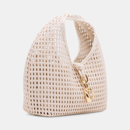 Dahlia Ivory Stella Woven Handbag - Dolce Vita
