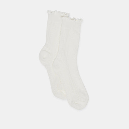 POINTELLE SOCKS WHITE - Dolce Vita