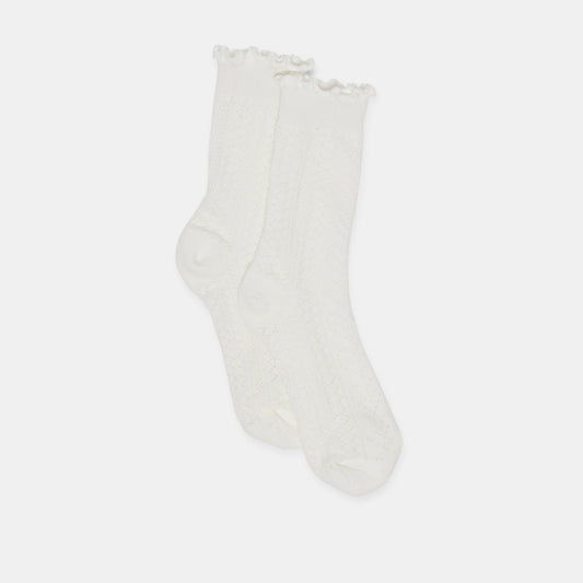 POINTELLE SOCKS WHITE - Dolce Vita
