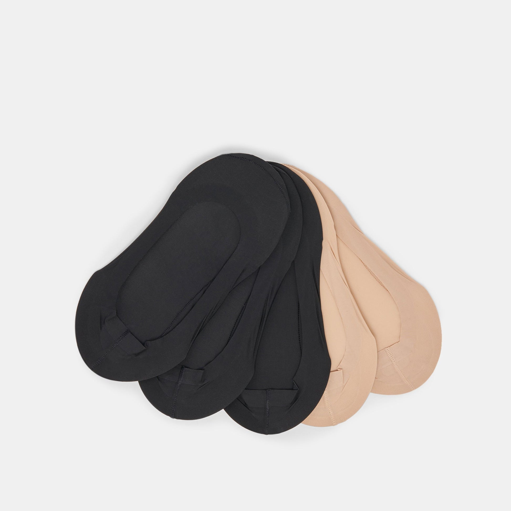 NO SHOW SOCKS 5 PACK TAN BLACK - Dolce Vita