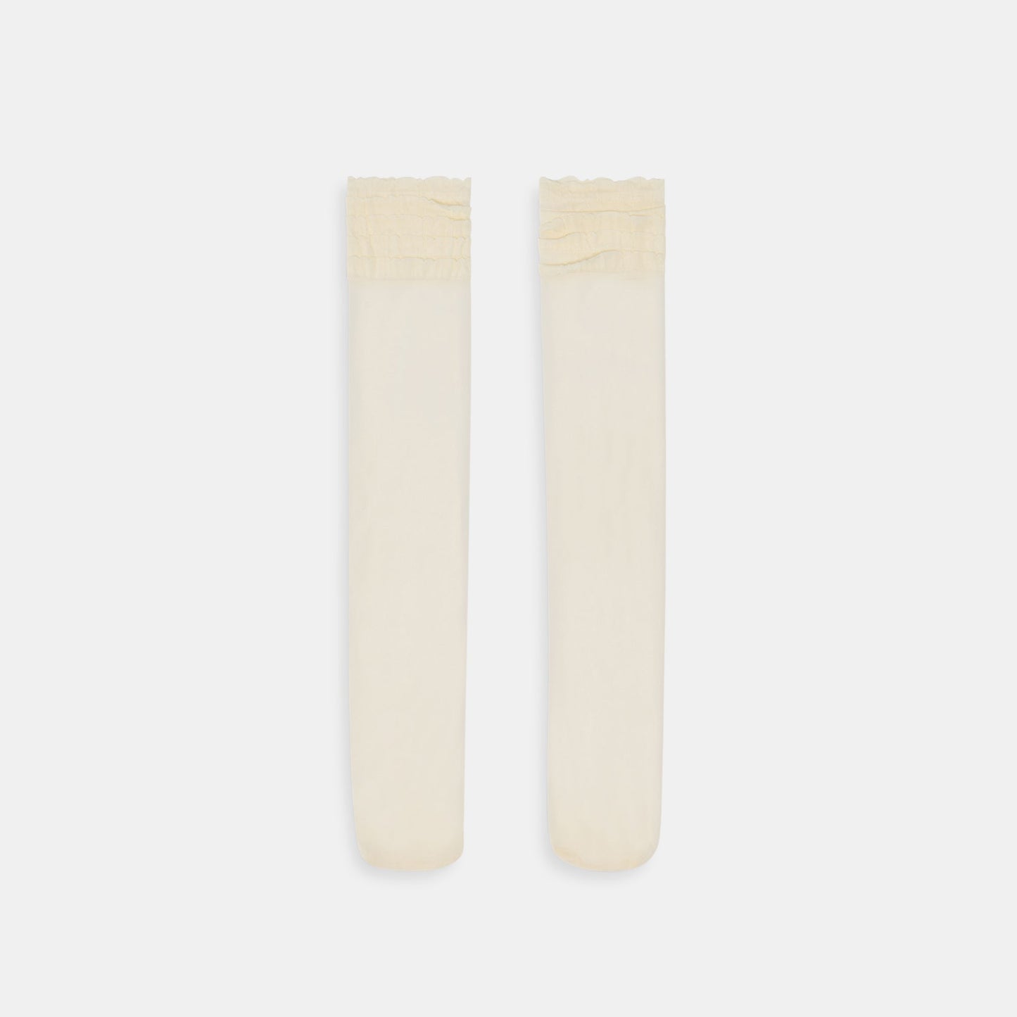 Ruffle Ivory Sheer Knee High Socks - Dolce Vita
